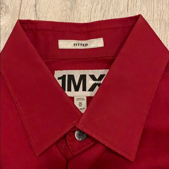 Red Express 1MX fitted button down dress … - Picture 4 of 10